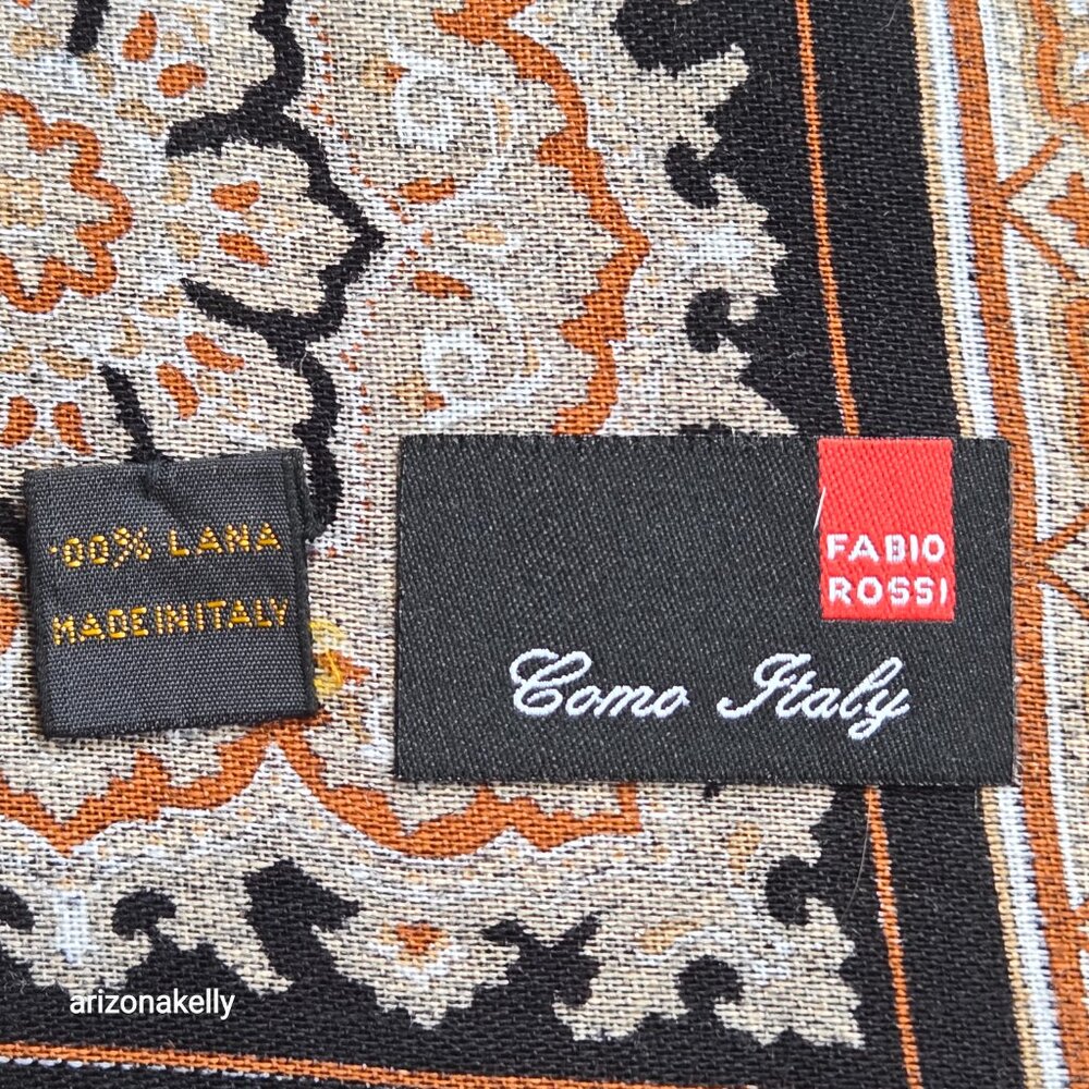 NWOT Fabio Rossi Wool Square Scarf - Picture 3 of 8